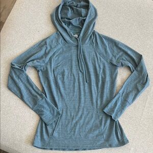 Women's Blueish Green  Hoodie Top
